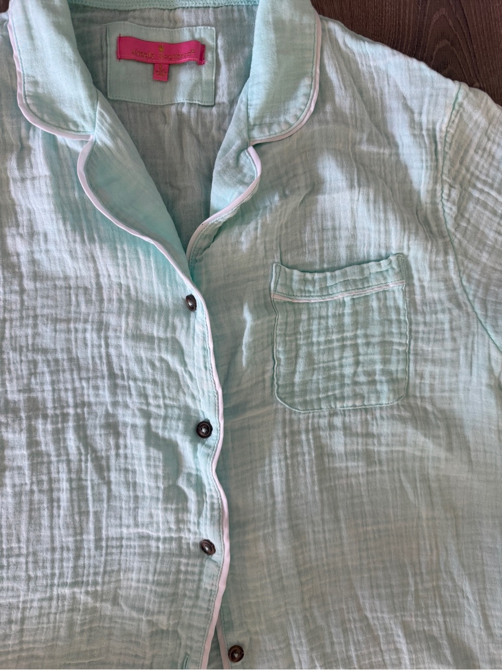Simply Southern Women’s Light Aqua Cotton Pajama Set - Picture 3 of 6